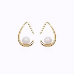 14K-Gold Min Dainty Pearl Earrings